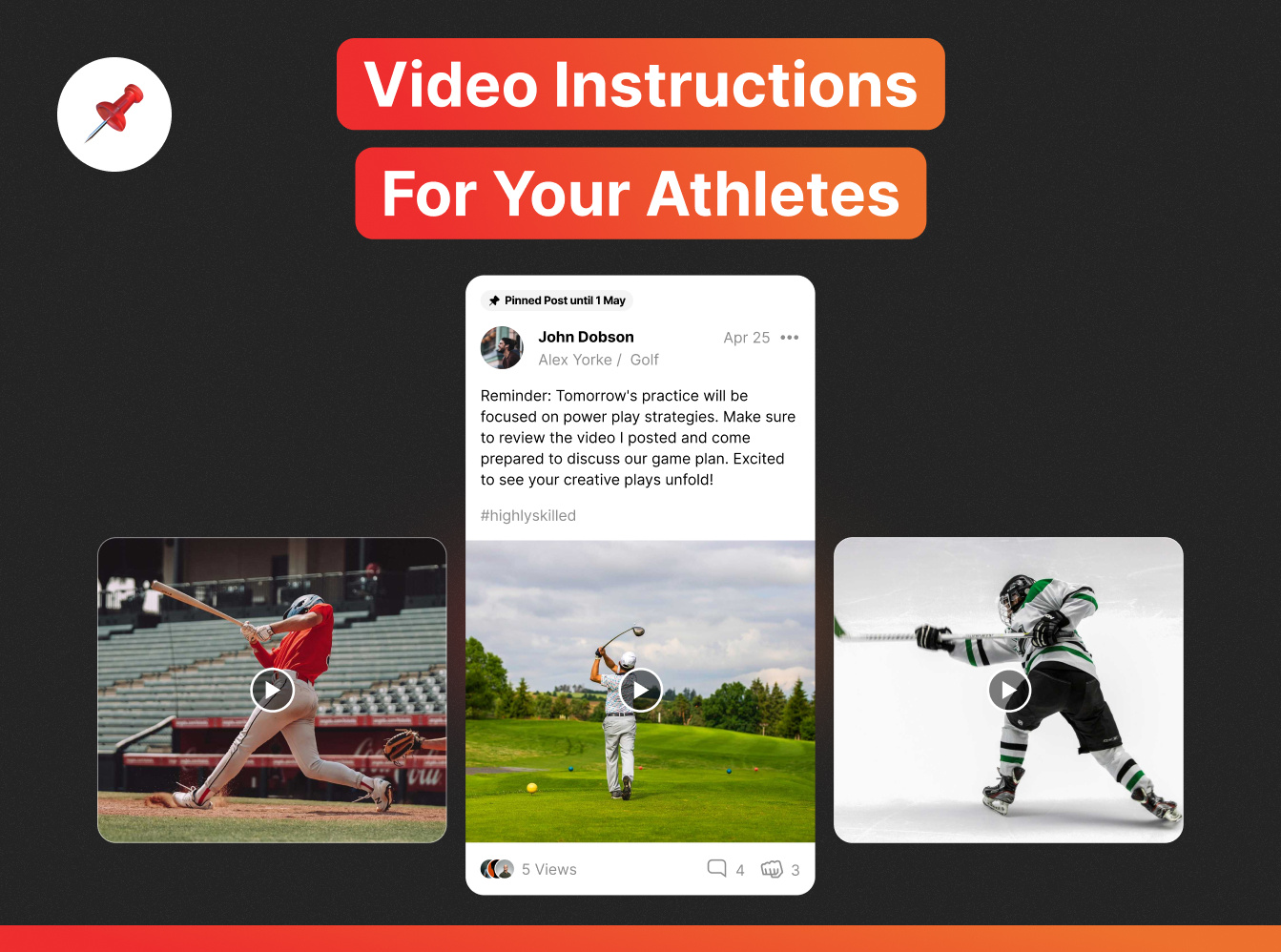 Video instructions for your athletes