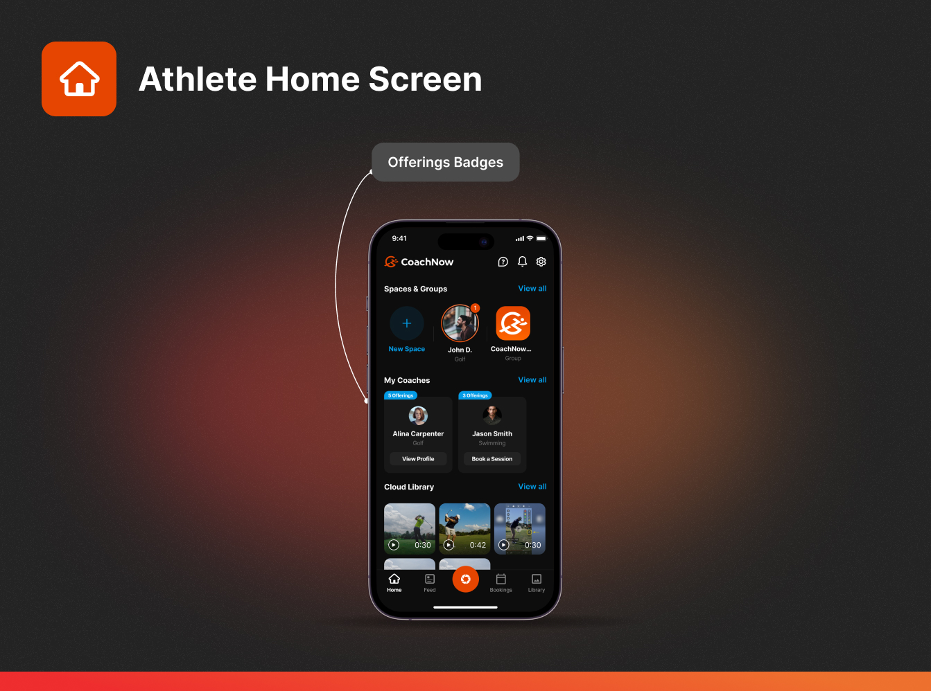 Athlete Home Screen