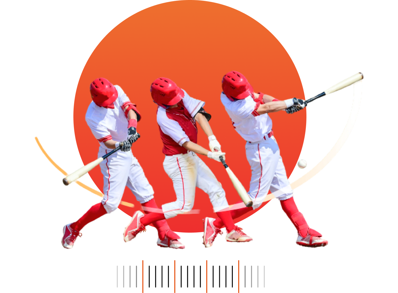 Slow motion baseball player showing the Coachnow video player