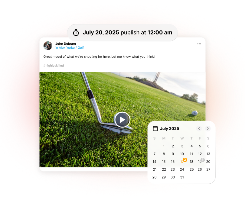 Post and Template scheduling in CoachNow Academy
