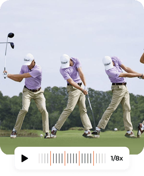 slow motion golfer using coachnow