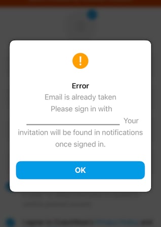 Why am I getting an error that my invitation has expired?
