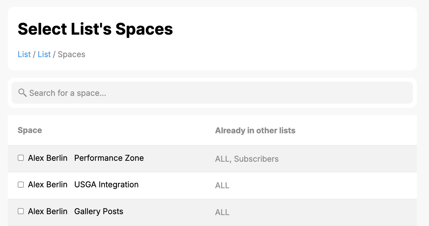How to add spaces to your list