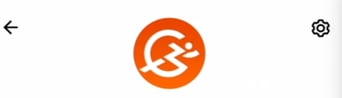 Gear icon in top-right of CoachNow App