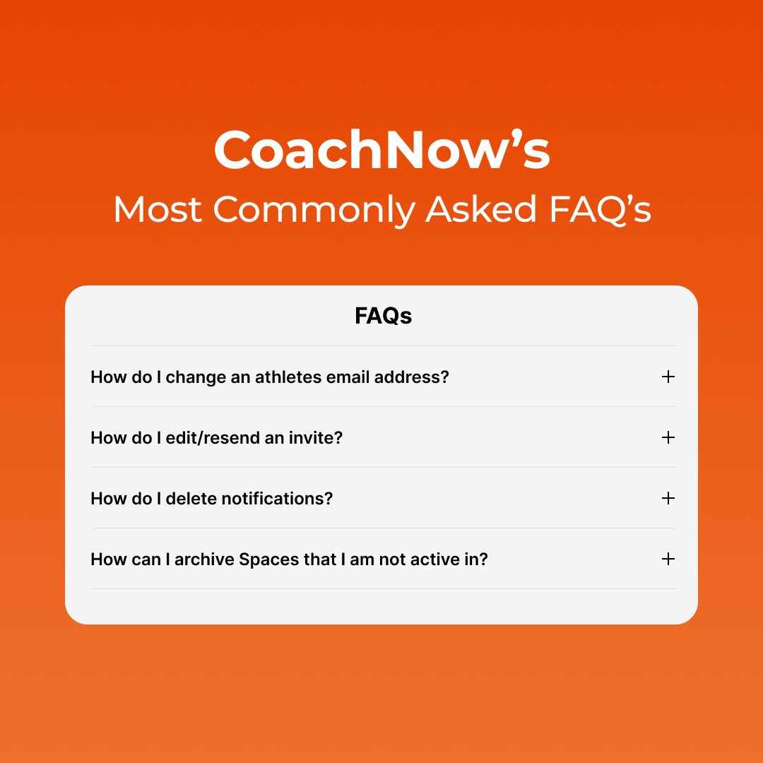 CoachNow's Most Commonly Asked FAQ's