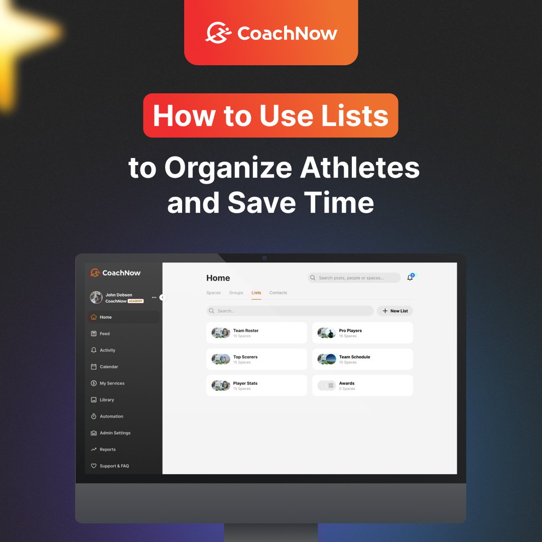 How to Use Lists to Organize Athletes and Save Time